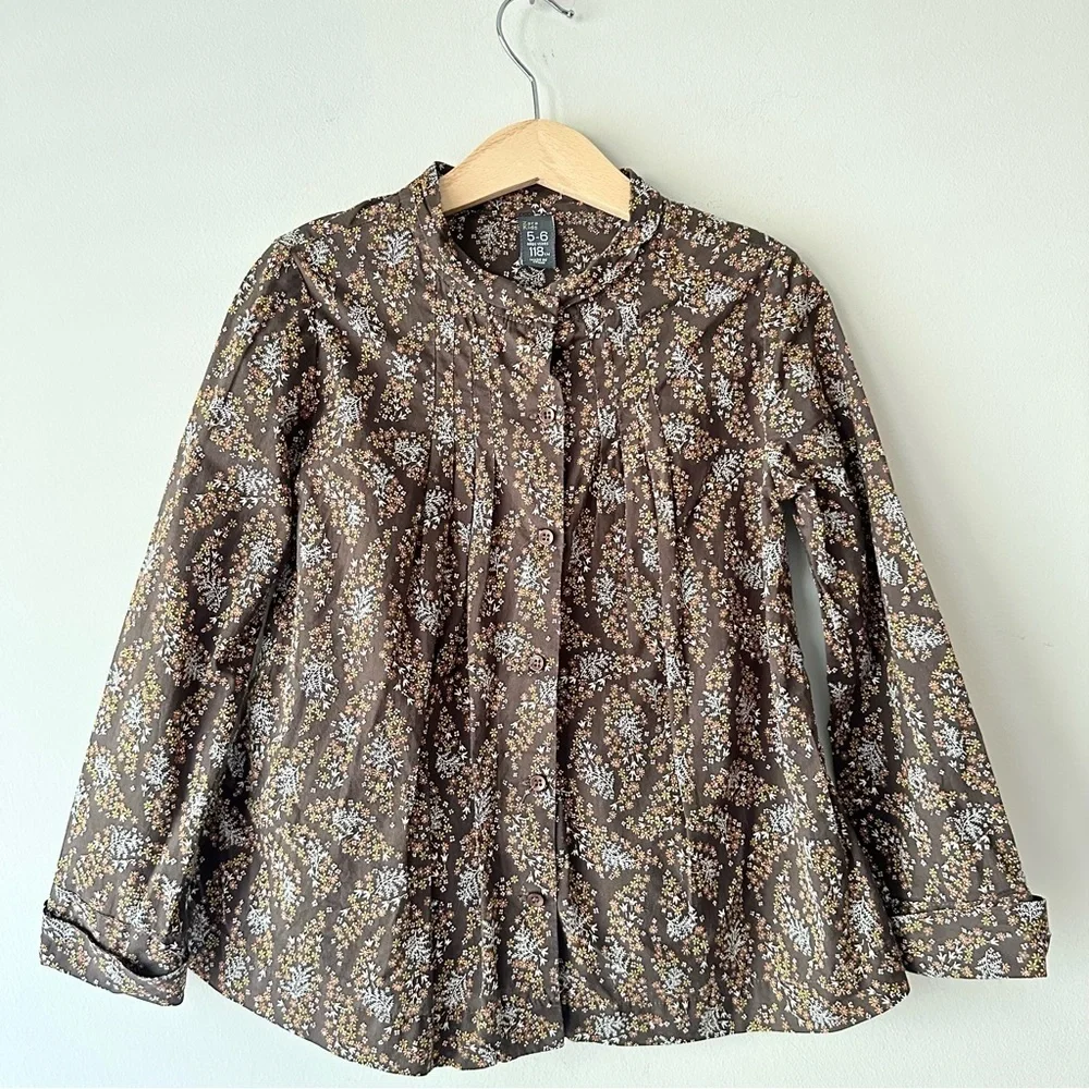 Zara Blouse, Baby Gap Dress and Sherpa Vest